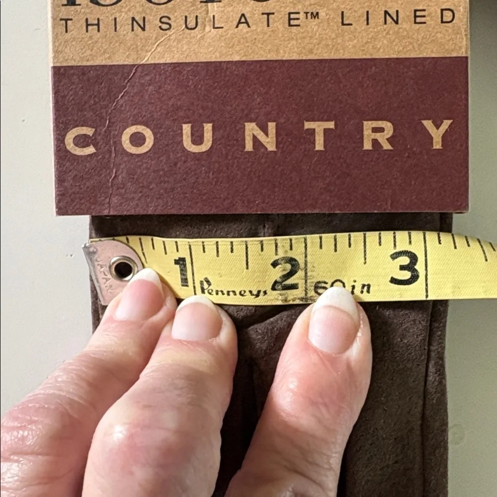 isotoner Country Suede gloves  Dark Brown Thinsulate-Lined  ladies size S  NWT - Picture 10 of 10